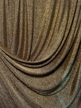 Gold Metallic Lurex Spandex Knit