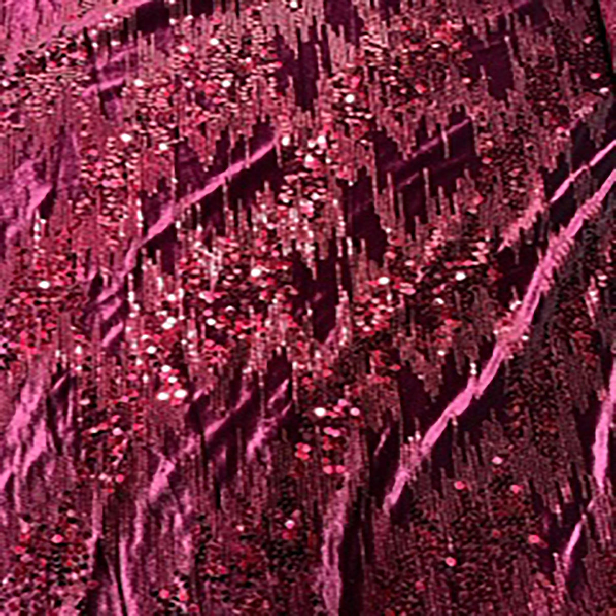 Sequin Velvet Fabric 54" Burgundy 2-Way Stretch