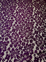 Purple Floral Chantilly Lace