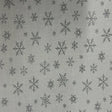 Polyester Spandex Snowflake Velvet Fabric White Silver 60"