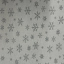 Polyester Spandex Snowflake Velvet Fabric White Silver 60"