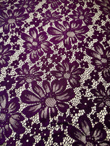 Purple Floral Chantilly Lace