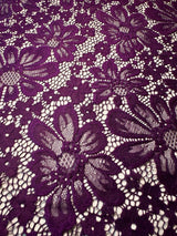 Purple Floral Chantilly Lace