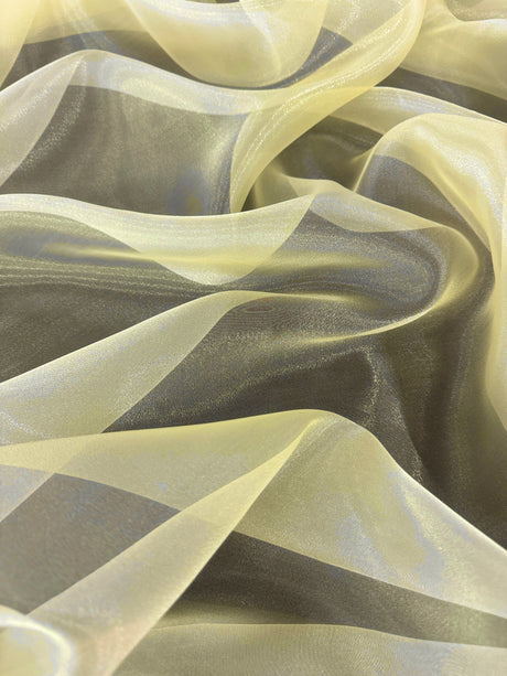 Sheer Crystal Organza Banana Yellow