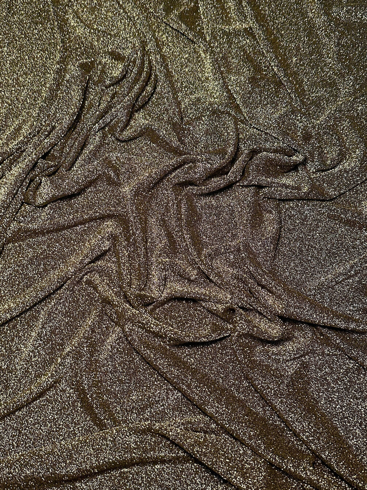 Gold Metallic Lurex Spandex Knit