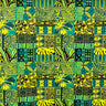 Traditional Polynesian Tapa Design Polyester Fabric - Red, White, Black/Beige, Yellow/Red, Blue, Green, 36" X 60" (1 Yard)