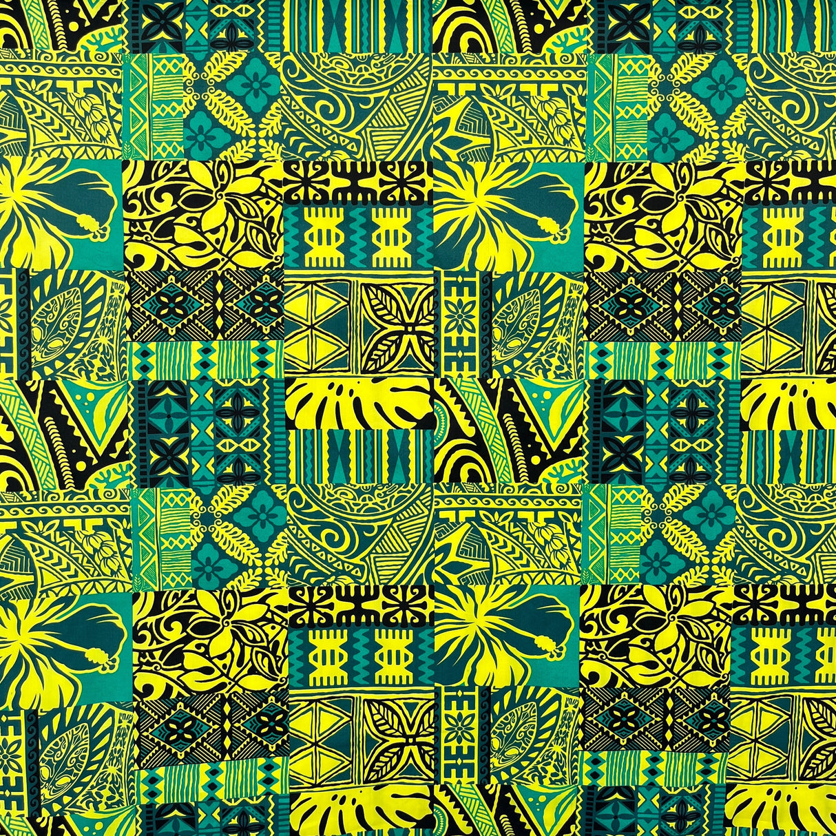 Polyester Fabric Traditional Polynesian Tapa Design