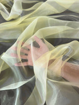 Sheer Crystal Organza Banana Yellow