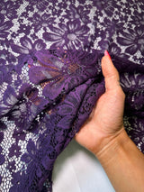 Purple Floral Chantilly Lace