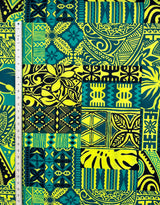Polyester Fabric Traditional Polynesian Tapa Design