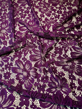 Purple Floral Chantilly Lace