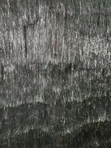 Silver Metallic Fringe Mesh Fabric