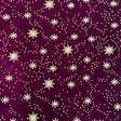 Glitter Velvet Fabric 2-Way Stretch Wine Stars 60"