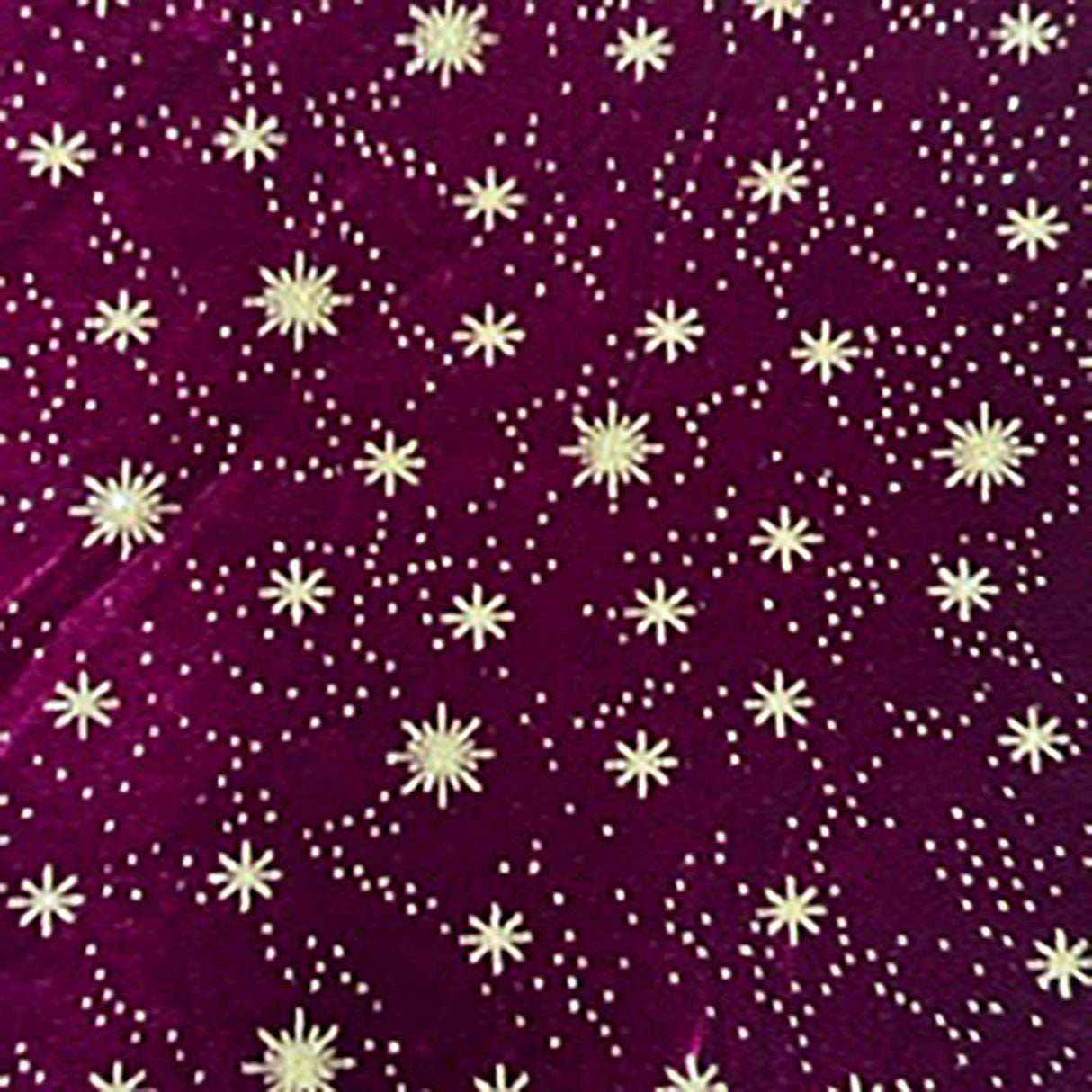 Glitter Velvet Fabric 2-Way Stretch Wine Stars 60"