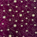 Glitter Velvet Fabric 2-Way Stretch Wine Stars 60"