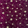 Glitter Velvet Fabric 2-Way Stretch Wine Stars 60"