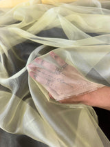 Sheer Crystal Organza Banana Yellow