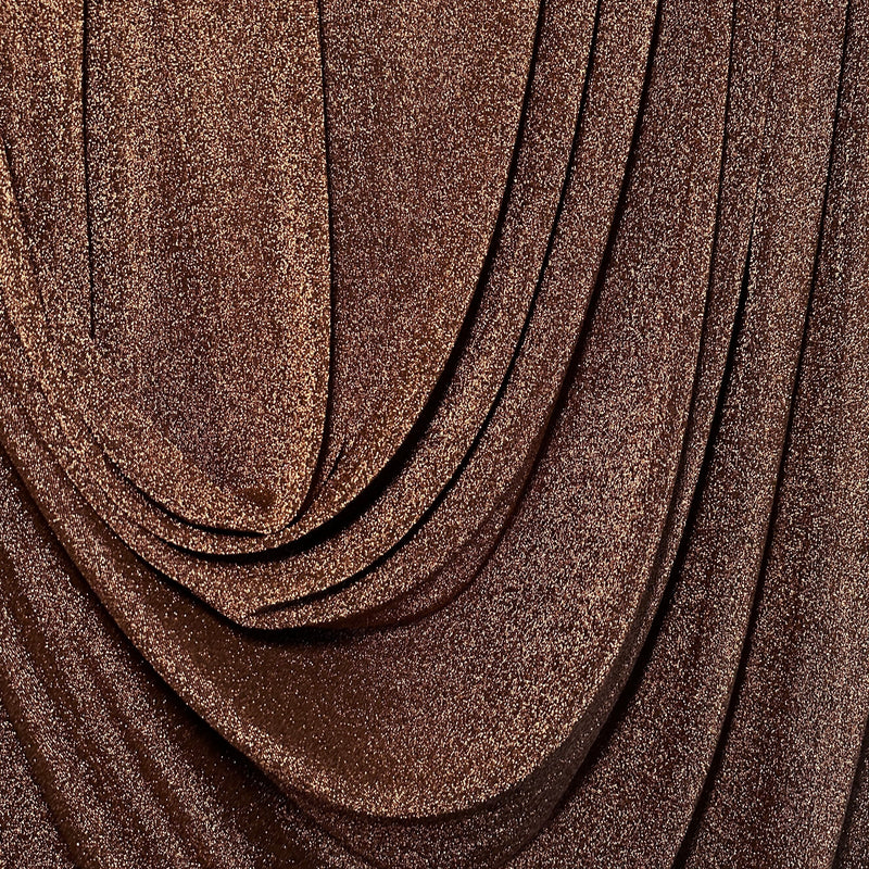 Bronze Copper Stretch Lurex Knit