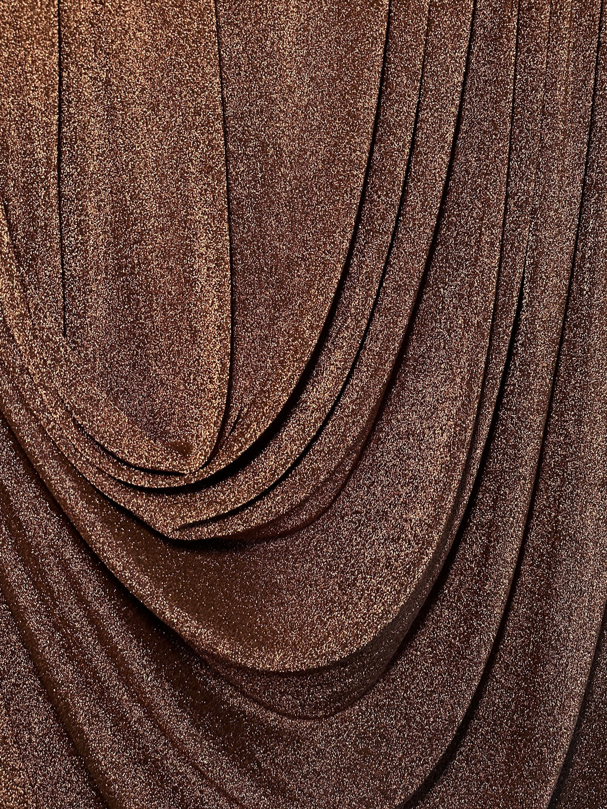Bronze Copper Stretch Lurex Knit