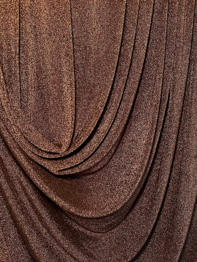 Bronze Copper Stretch Lurex Knit