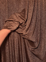 Bronze Copper Stretch Lurex Knit