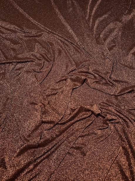 Bronze Copper Stretch Lurex Knit