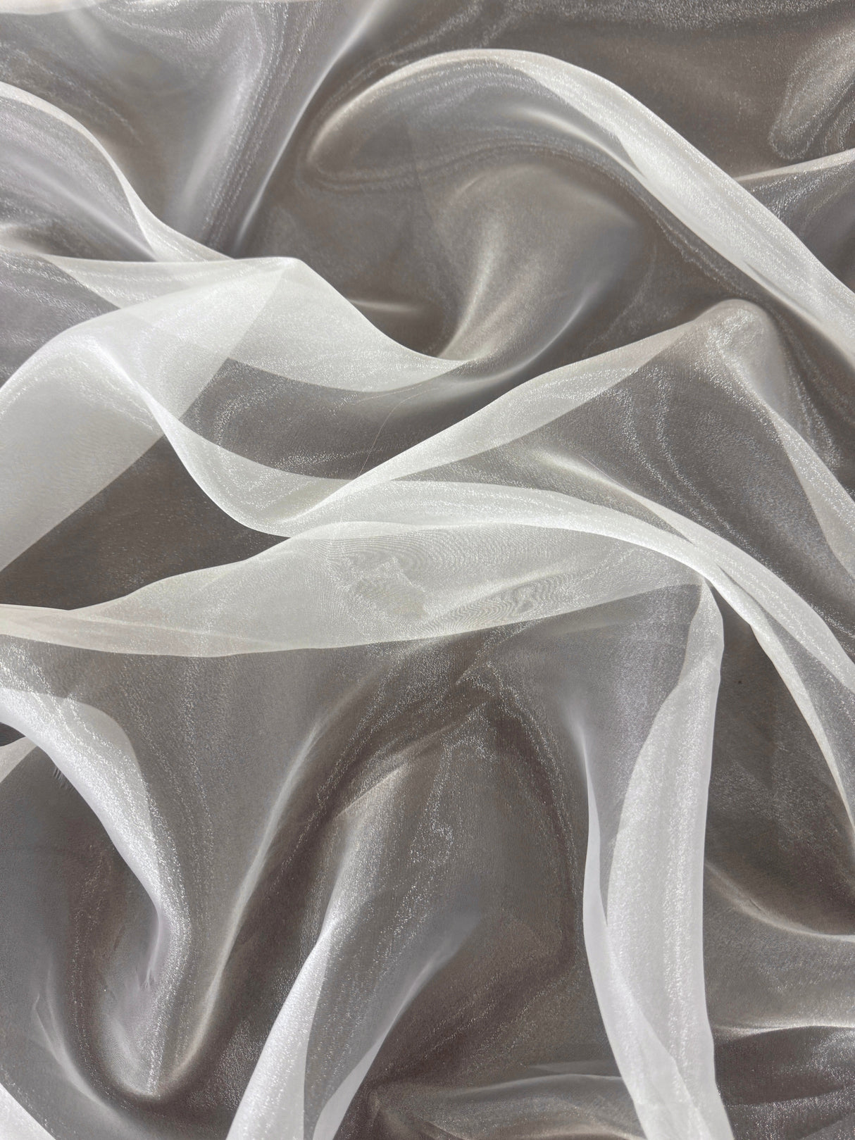 Sheer Crystal Organza Ivory