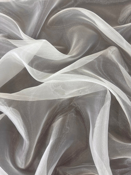 Sheer Crystal Organza Ivory