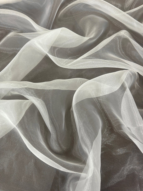 Sheer Crystal Organza Ivory