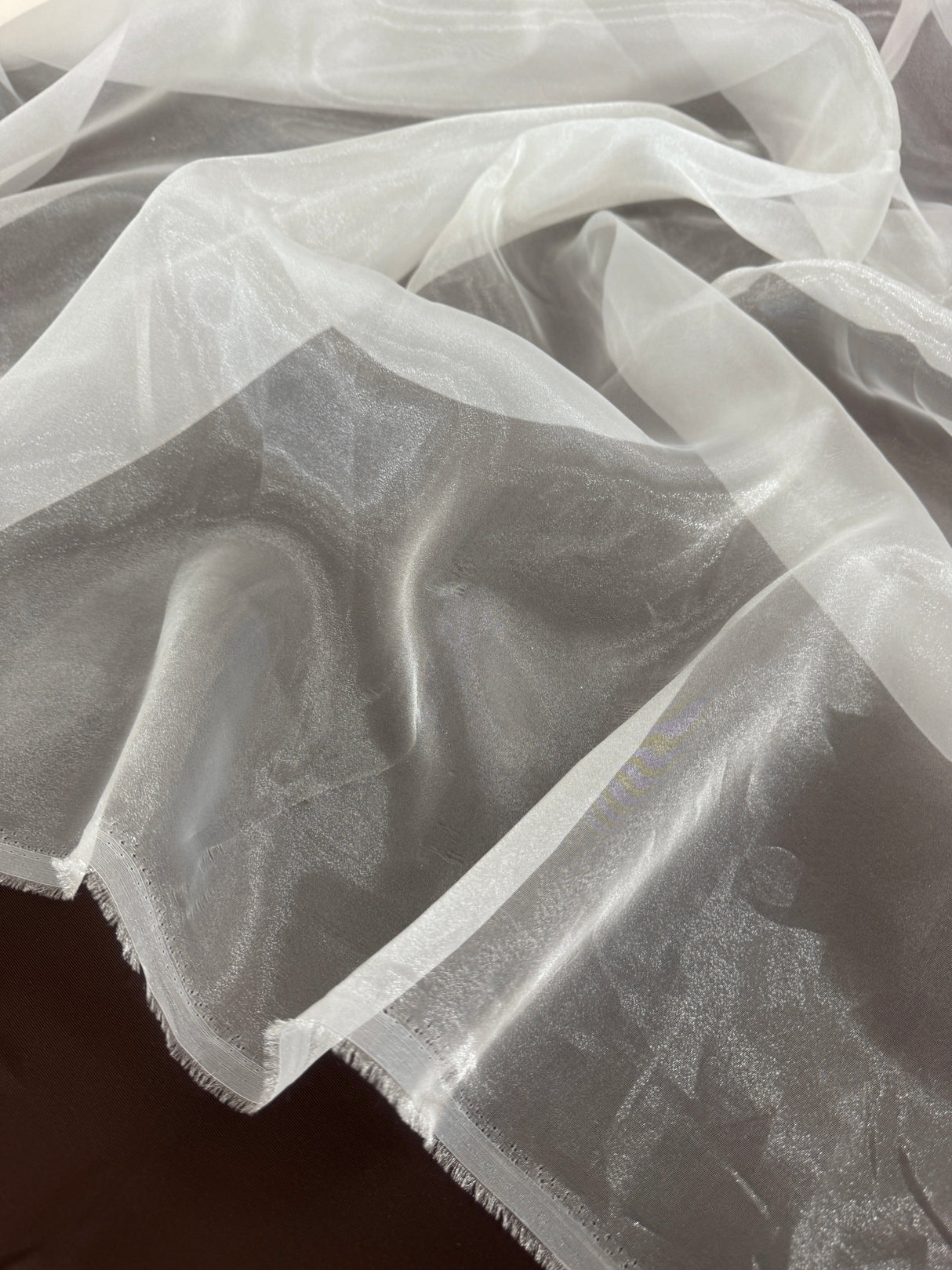 Sheer Crystal Organza Ivory