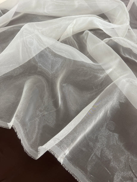 Sheer Crystal Organza Ivory
