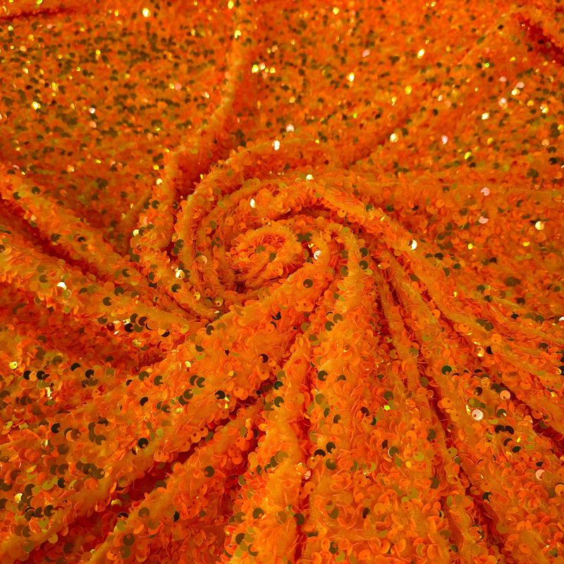 Sequin Velvet Orange