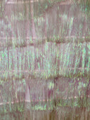 White Iridescent Fringe Metallic Mesh