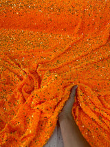 Sequin Velvet Orange