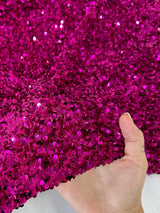 Sequin Velvet Magenta