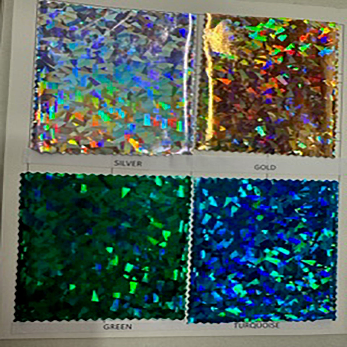 Stretch Vinyl Broken Glass Hologram Color Card