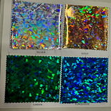 Stretch Vinyl Broken Glass Hologram Color Card