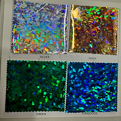 Stretch Vinyl Broken Glass Hologram Color Card