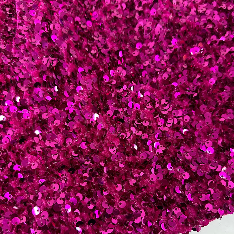 Sequin Velvet Magenta