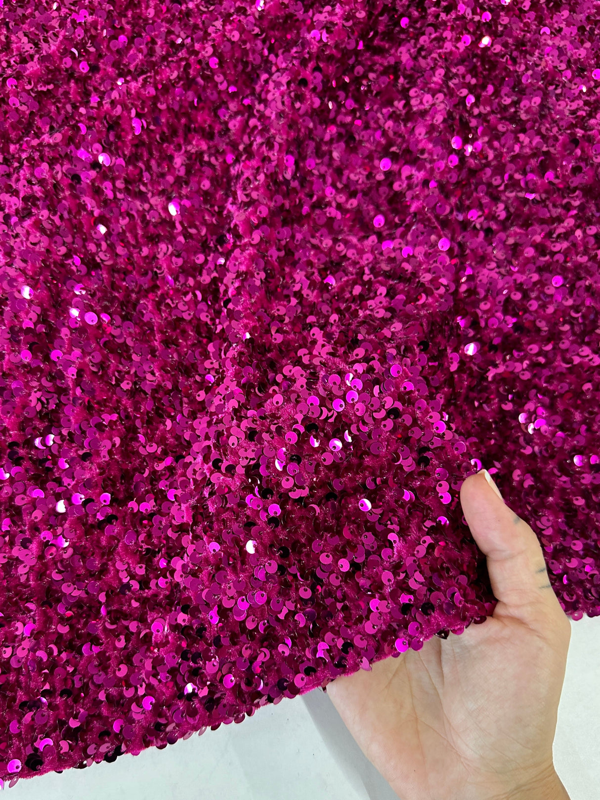 Sequin Velvet Magenta