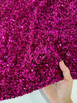 Sequin Velvet Magenta