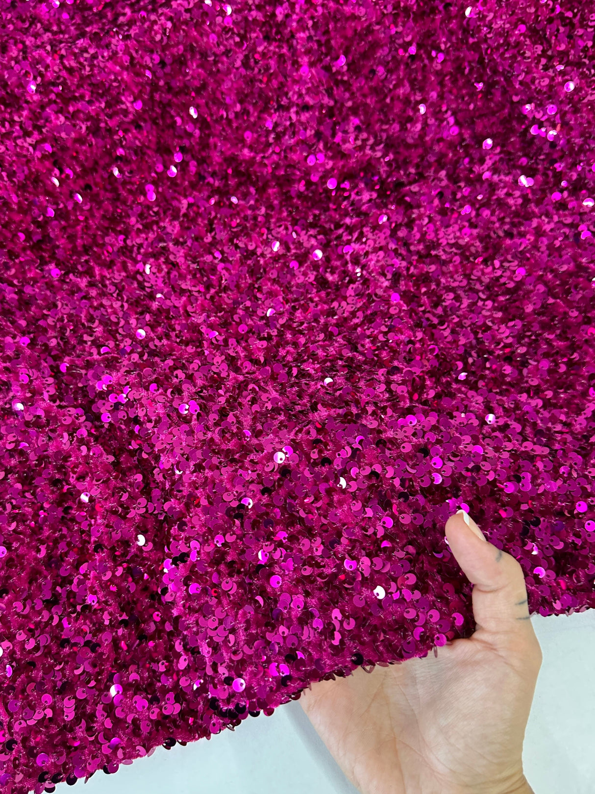 Sequin Velvet Magenta