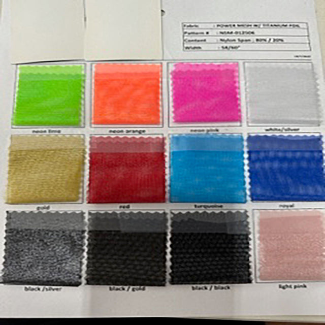 Titanium Foil Mesh Color Card