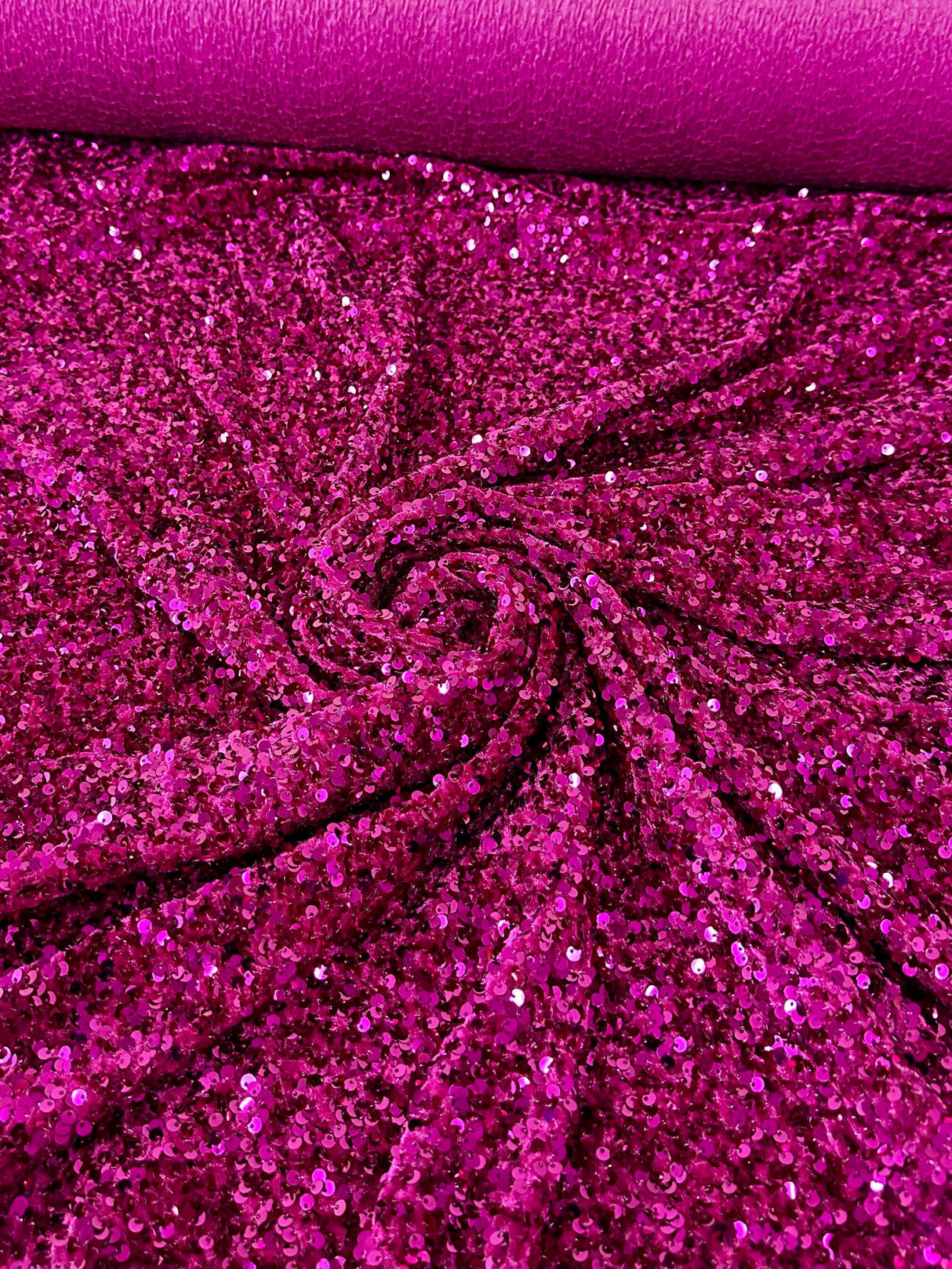 Sequin Velvet Magenta