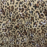 Leopard Print Polyester Spandex Tricot Fabric
