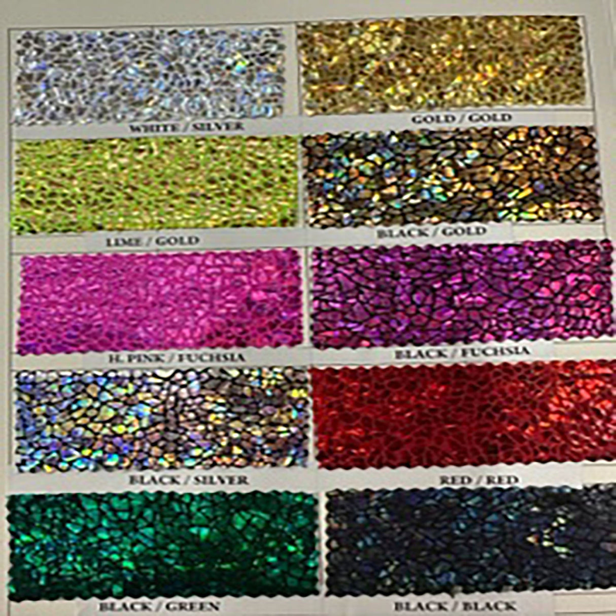 Nylon Spandex Hologram & Illusion Foil Color Card