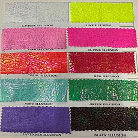 Nylon Spandex Hologram & Illusion Foil Color Card