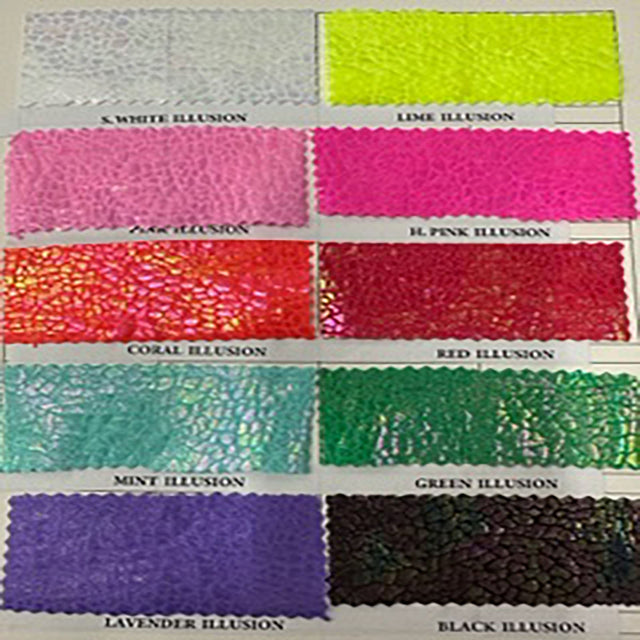 Nylon Spandex Hologram & Illusion Foil Color Card