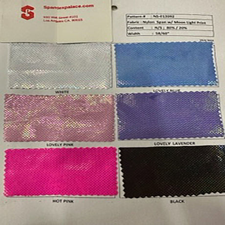 Nylon Spandex Moon Light Color Card