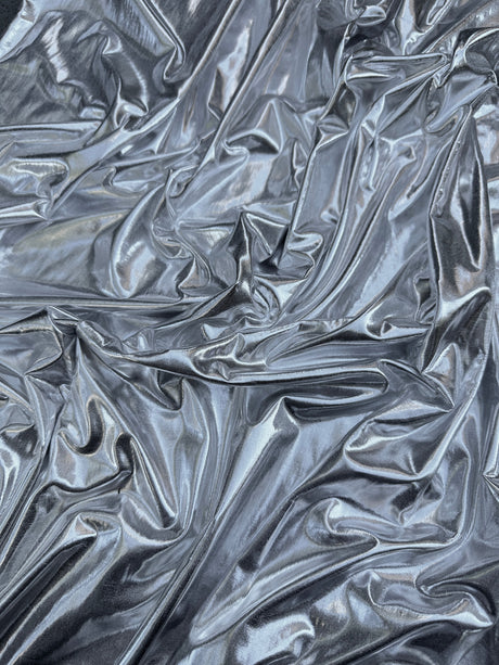 Silver Coated Spandex Pleather